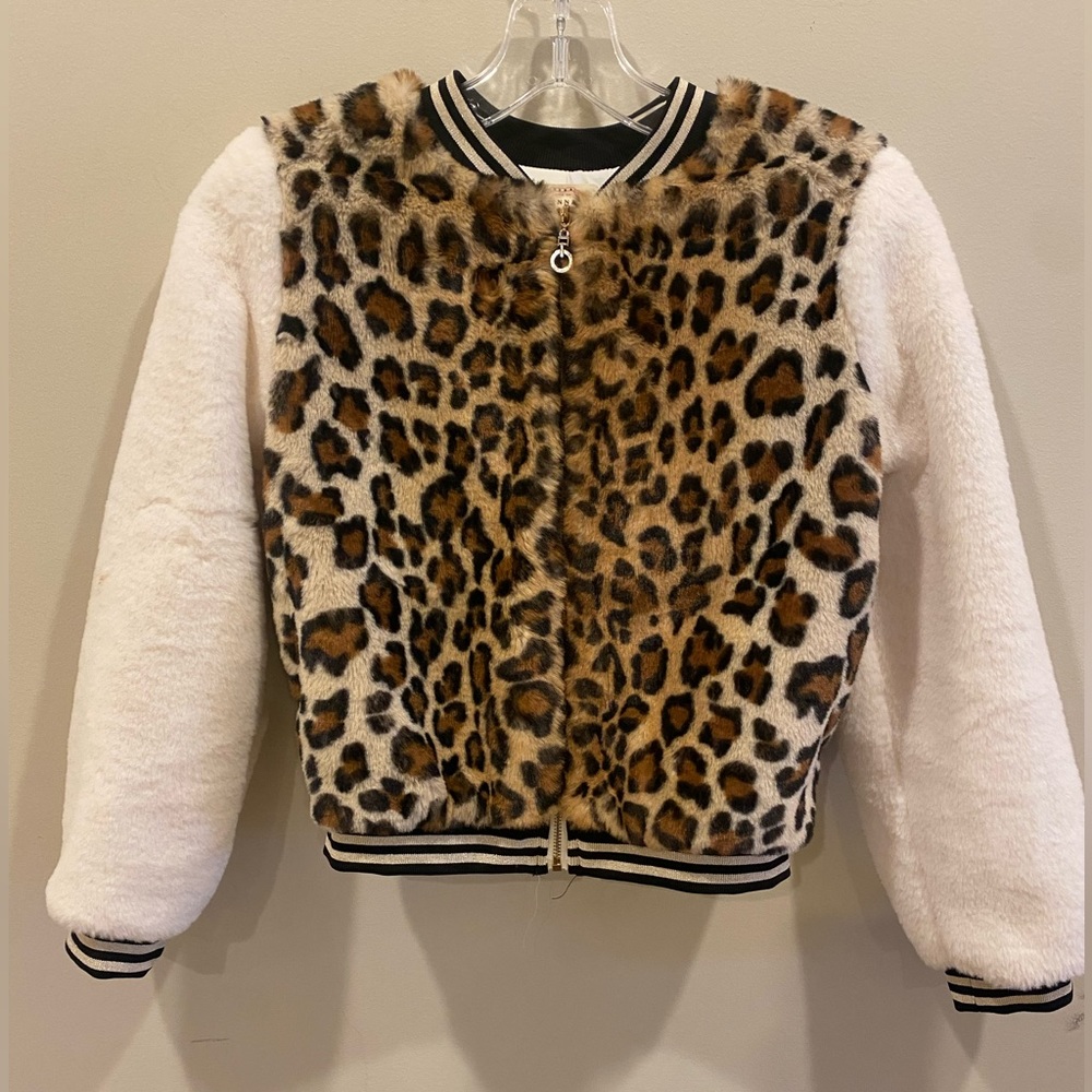 Hannah Banana Faux Fur Leopard Print Bomber
Jacket Little Girl's Size 12